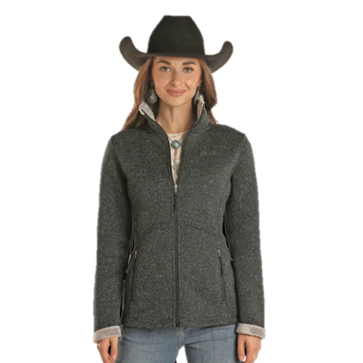 Powder River Ladies Melange Micro Fur Black Jacket DW92C01485-01